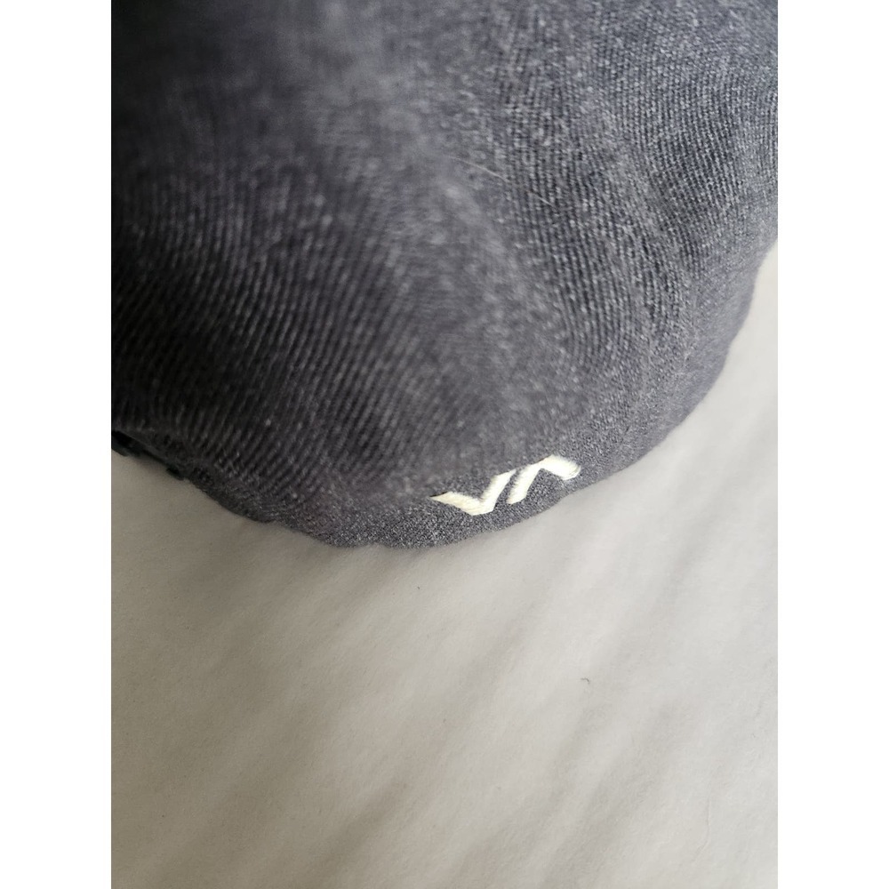 RVCA snap back trucker ball cap wool blend adjustable grey logo light wear OS - Picture 3 of 6